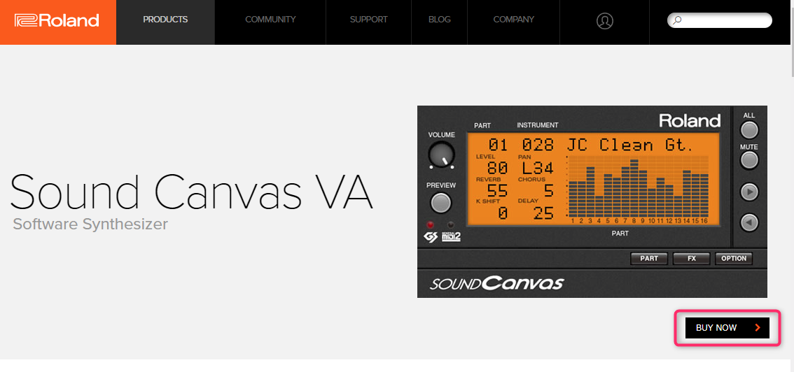 roland sound canvas va playback midi files