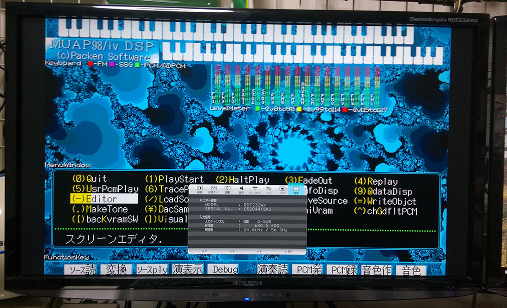 ワイド液晶ディスプレイ MITSUBISHI Diamondcrysta RDT232WX はPC-9801・PC-9821に対応 -  DoldoTeaParty